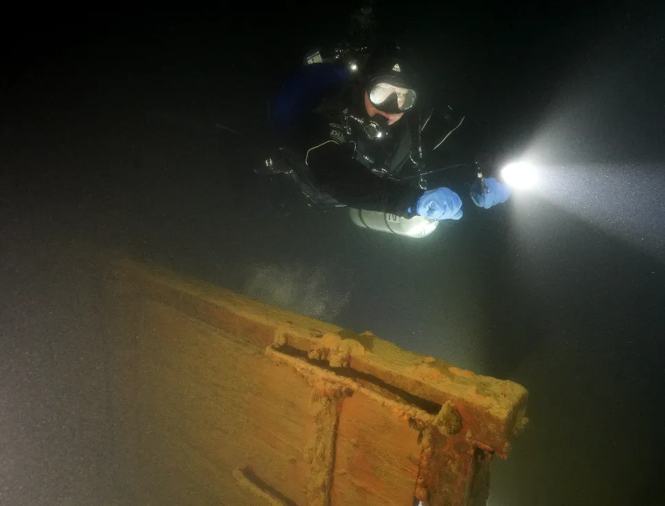 Finding wrecks in the lake is not like finding wrecks in Bonaire.